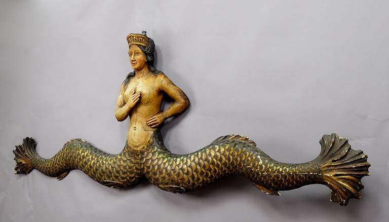 Outstanding two tailed mermaid melusine for sale at 1stdibs