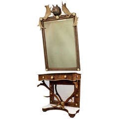 Antique Antler Mirror with Console Table, Austria, circa 1860 6