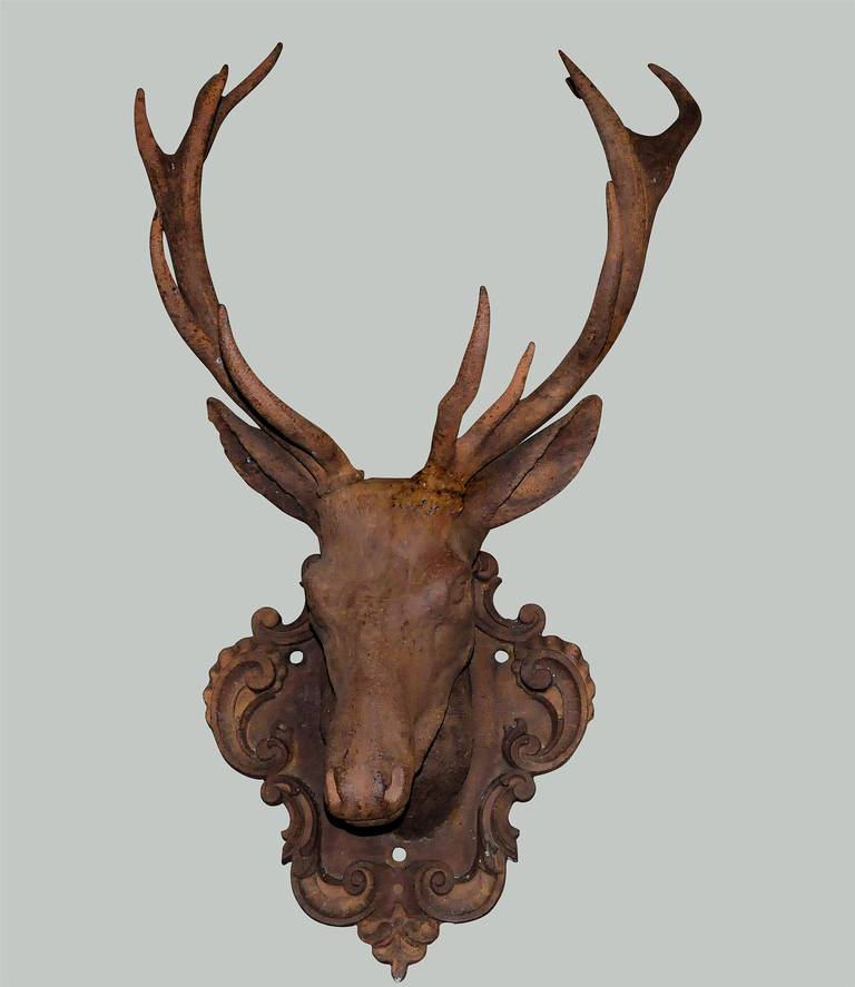 cast iron deer head