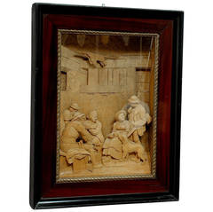 Finely Carved Wooden Diorama by Steiner Meran after Franz Defregger