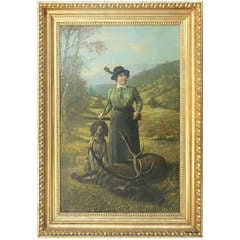 Antique Hunting Oil Painting by Supanz, 1913 5