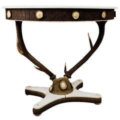 antique stag trophy antler table, austria, circa 1860