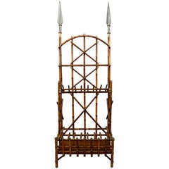 Colonialistic Bamboo Gun Stand Circa 1900