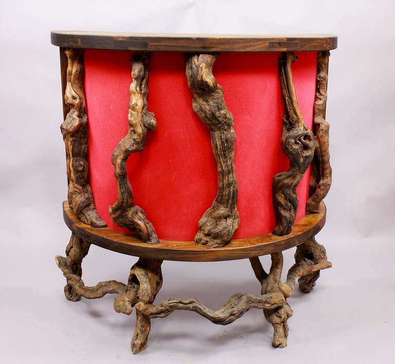 Vintage Wine Bar Made of Vines Wood For Sale at 1stdibs