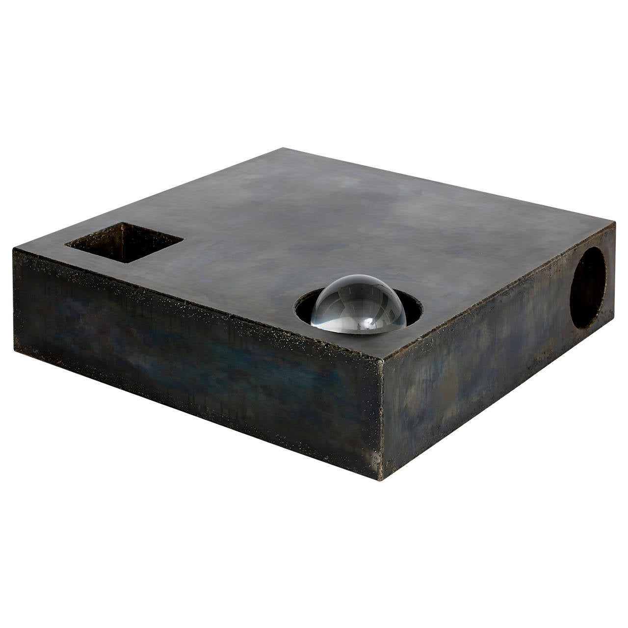 Burnt Steel Table Minimalist Coffee For At 1stdibs Element Table Steel A Minimalist Coffee By Faye Toogood In