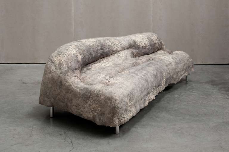 Silk 'SeeJo So II' hand-made sofa in soft Nuno felt by Ayala Serfaty