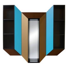 'Kineticism IV (Gold and Blue)' Wall Cabinet by Charles Kalpakian 2