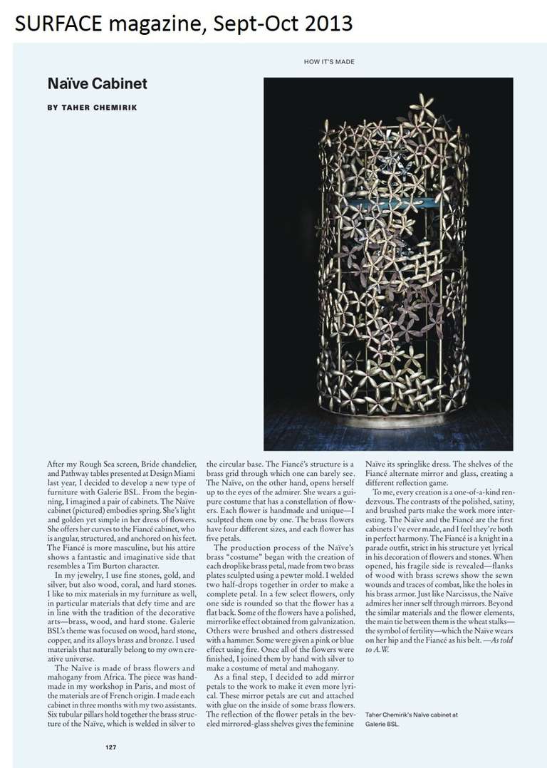 'Naïve' Cabinet by Taher Chemirik, 'Interior Treasures' Collection In Excellent Condition In Paris, FR
