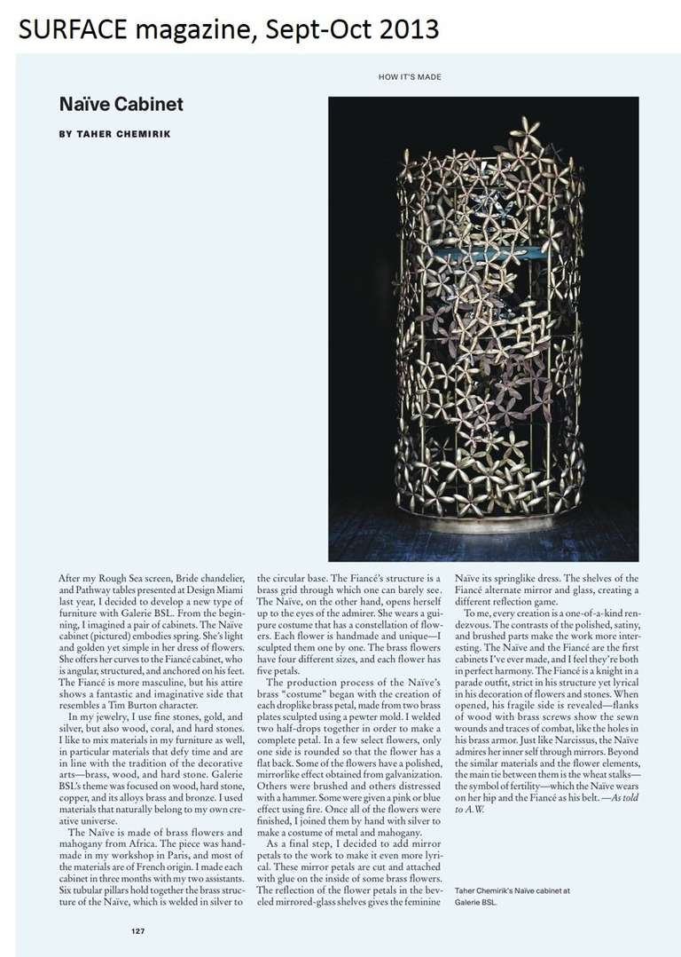 'Naïve's Fiancé' Cabinet by Taher Chemirik, 'Interior Treasures' Collection 1