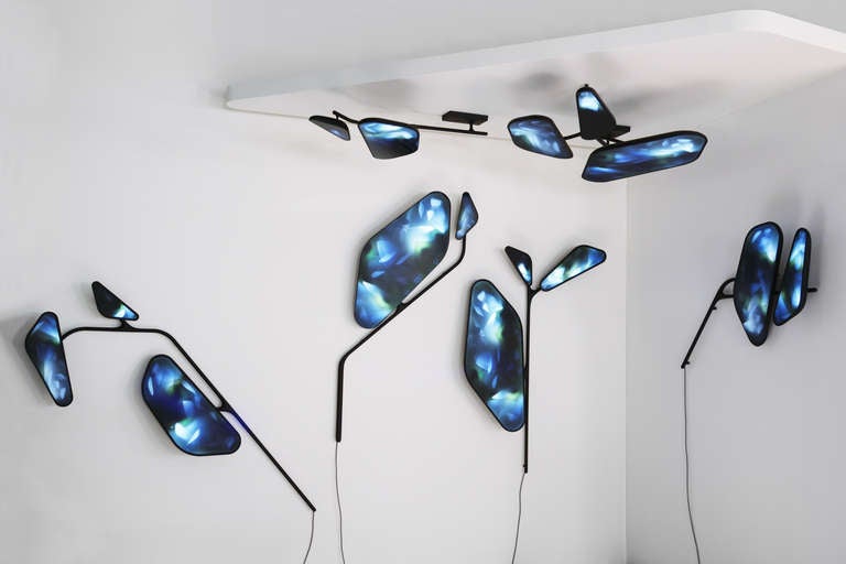 Fiberglass 'Naturoscopie II', a Lighting, Kinetic Ceiling Piece with an Emotional Imprint For Sale