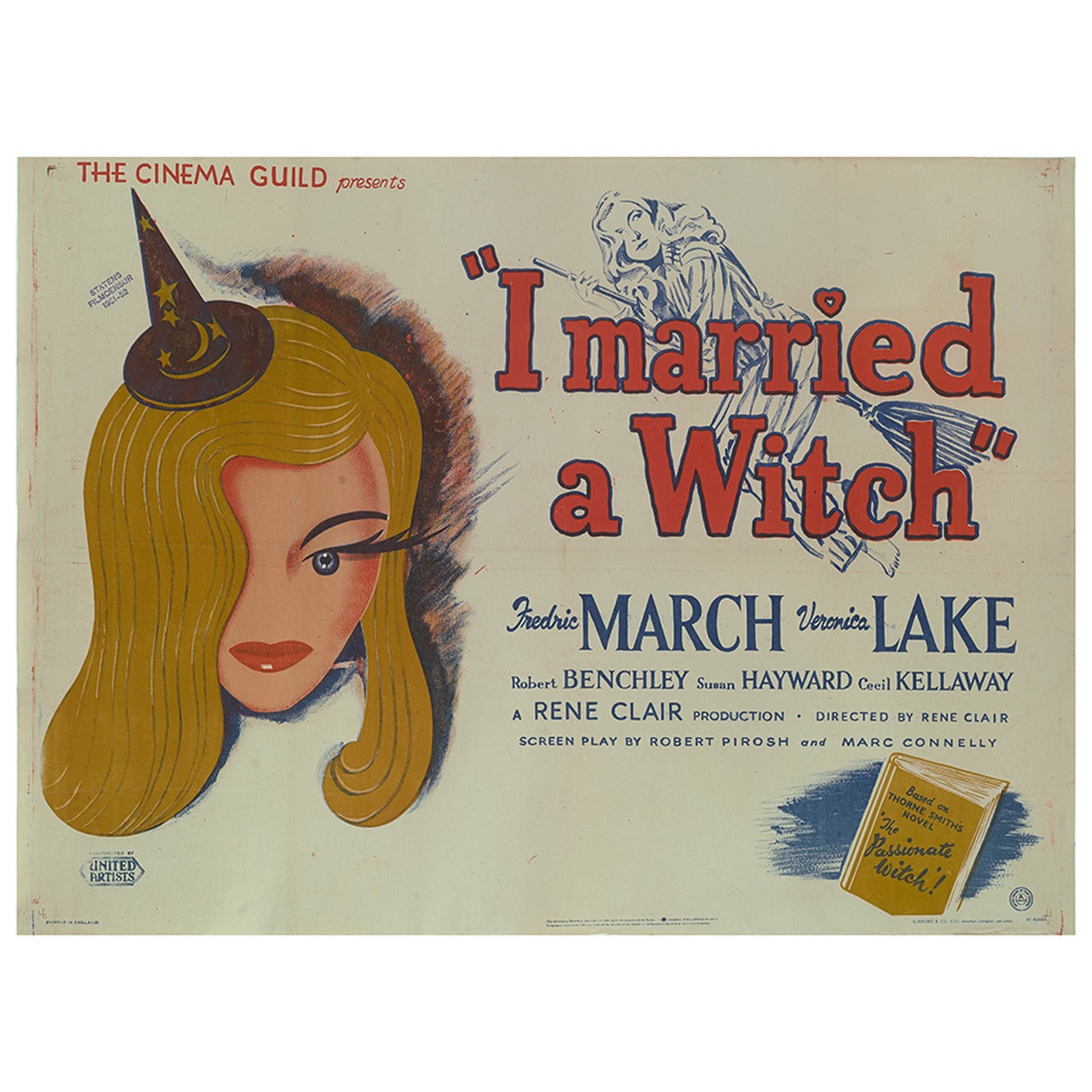 "I Married a Witch, " British Film Poster For Sale