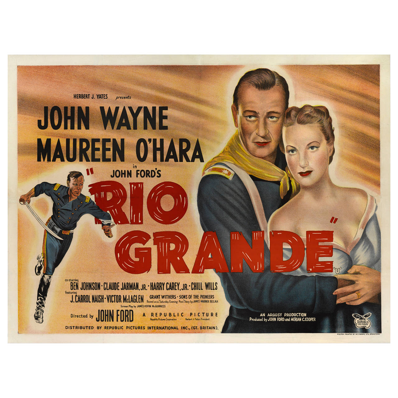 Rio Grande British Movie Poster For Sale At 1stdibs Rio Grande British Movie Poster For Sale At 1stdibs