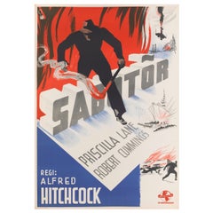 Vintage "Sabotor," Original Swedish Movie Poster