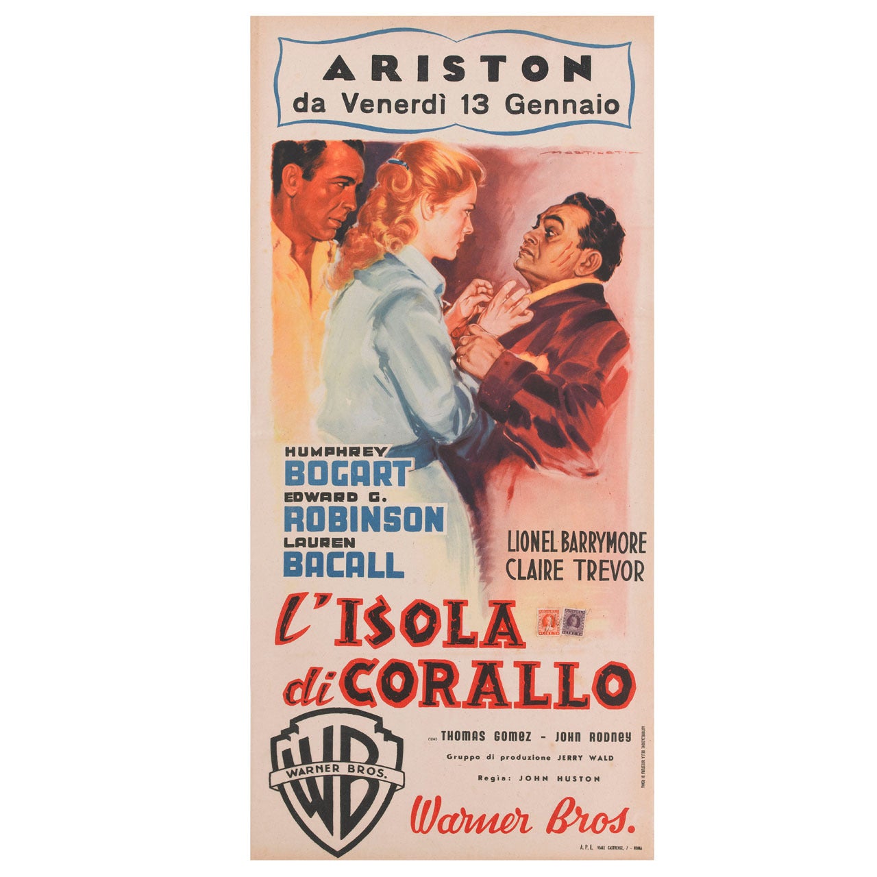 Schlüssel Largo / L'Isola Di Corallo, originales italienisches Filmplakat
