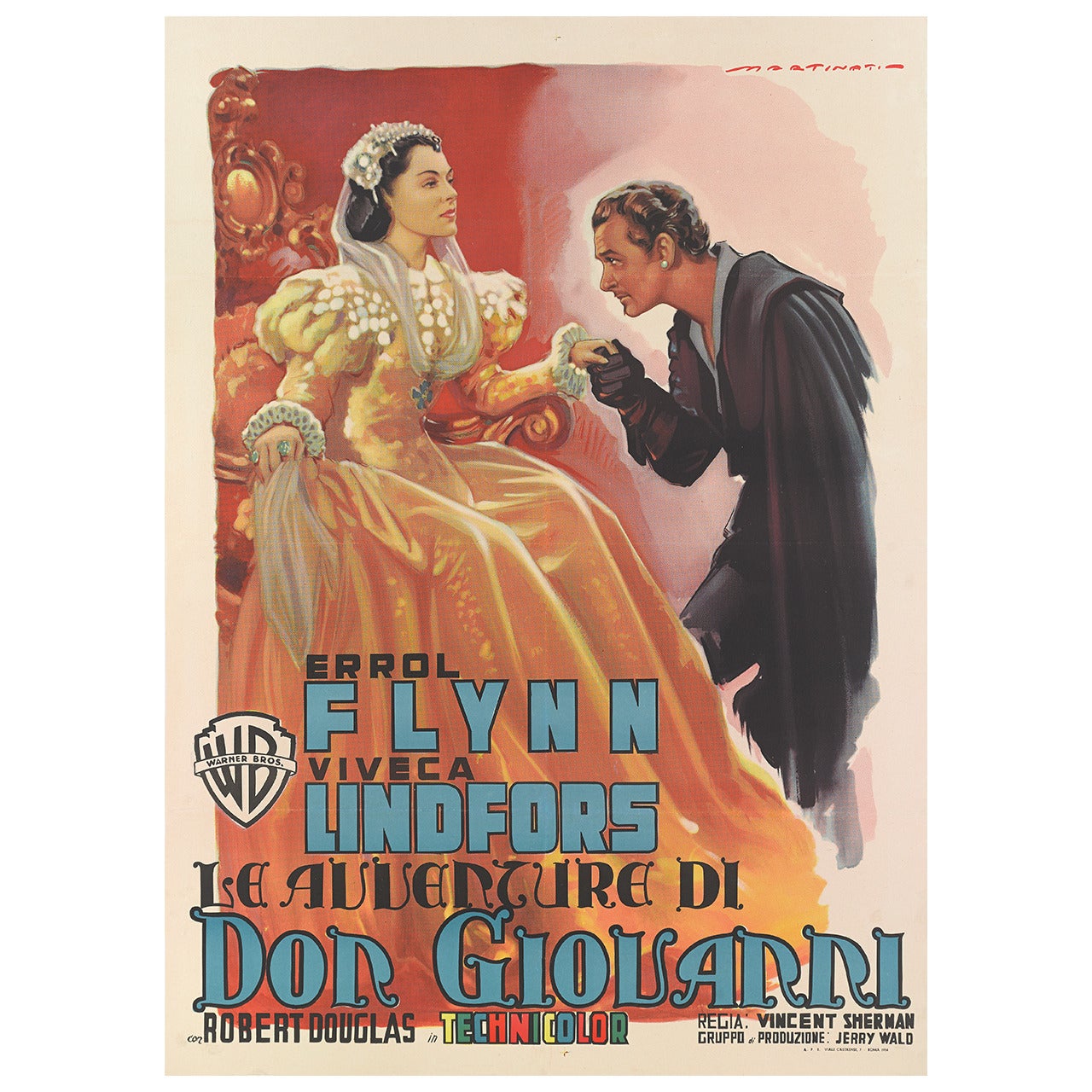 Affiche du film « Les aventures de Don Juan » ou « L'Avventure Di Don Giovarri » en vente