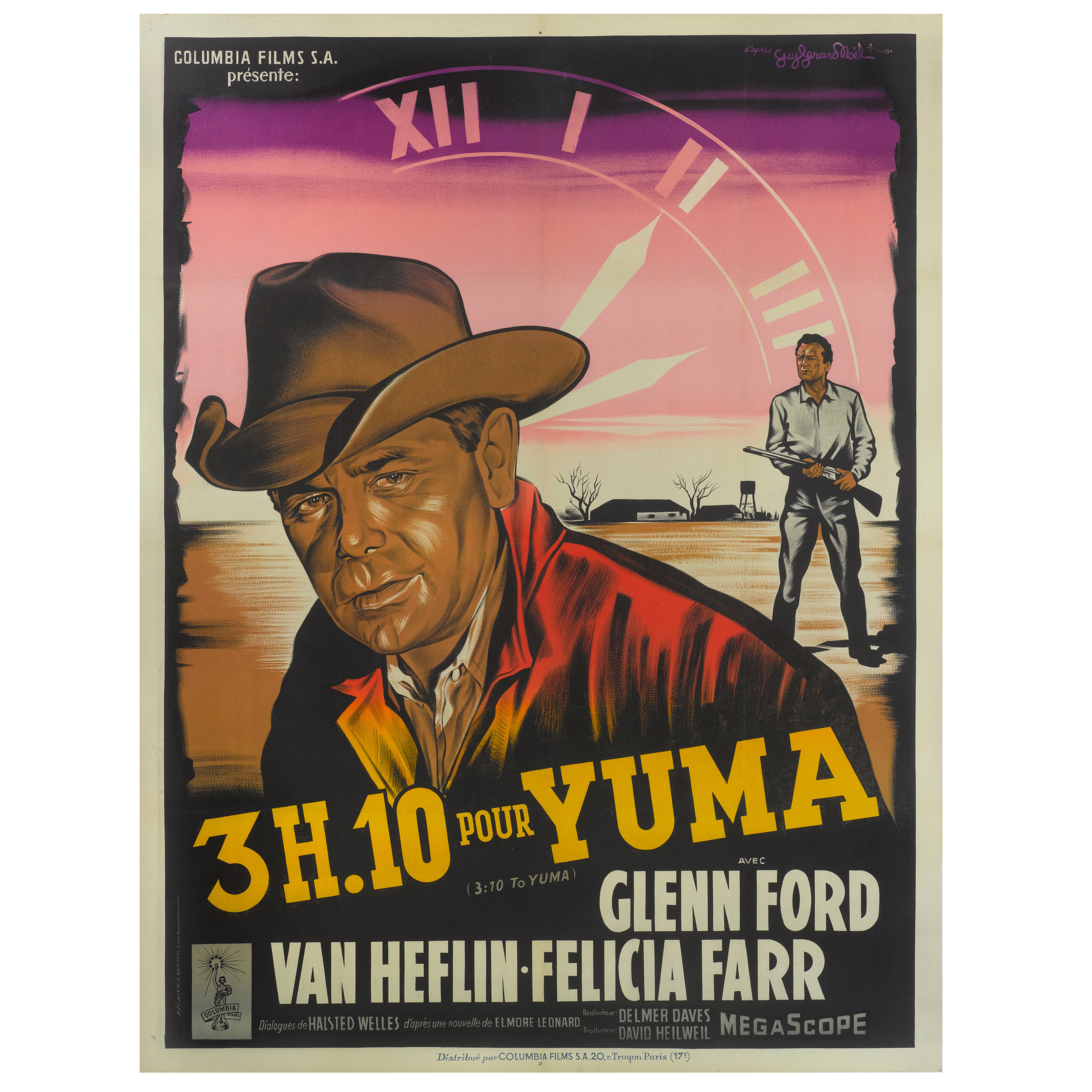 "3H.10 Pour Yuma" Original French Film Poster