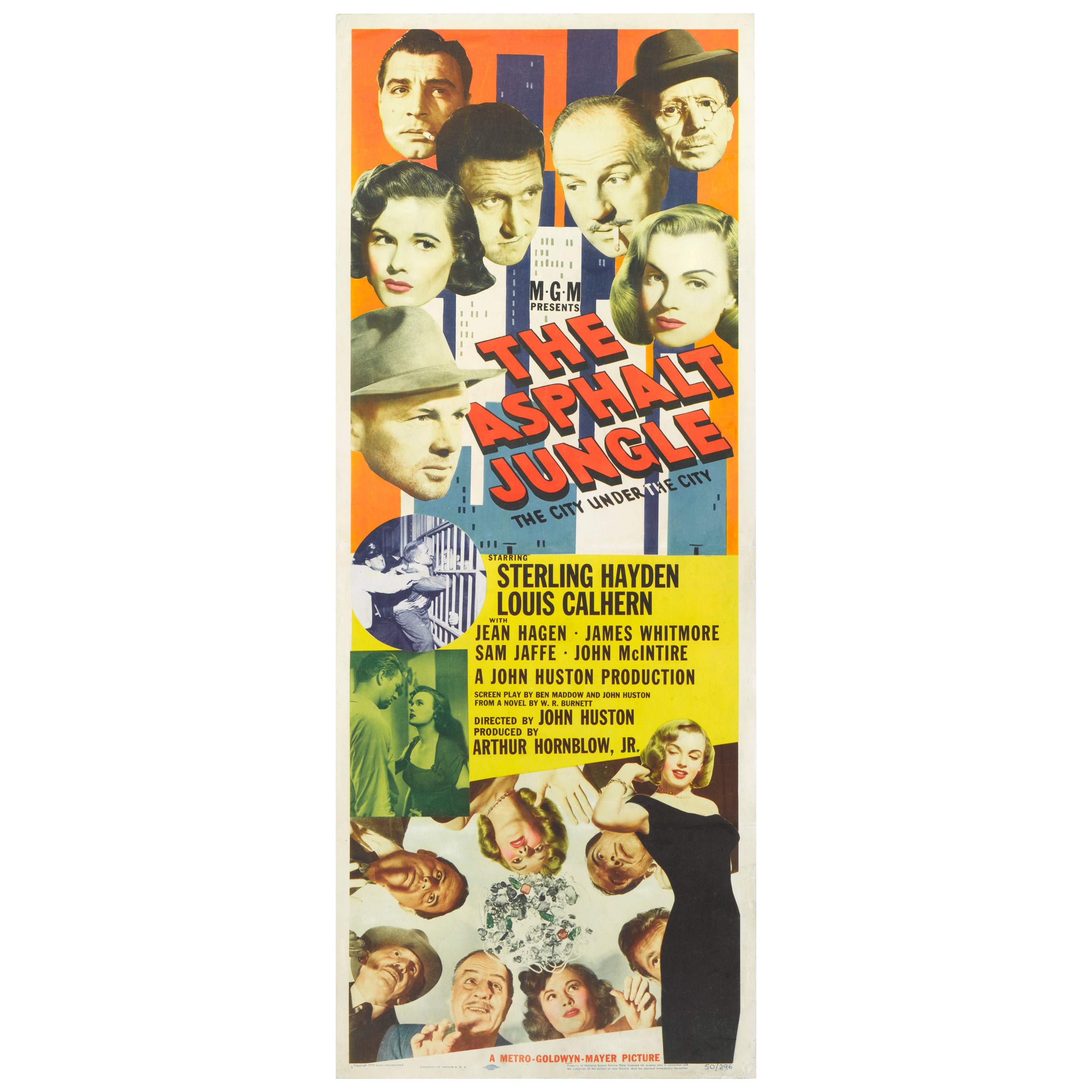 « The Asphalt Jungle », affiche d'origine du film américain en vente
