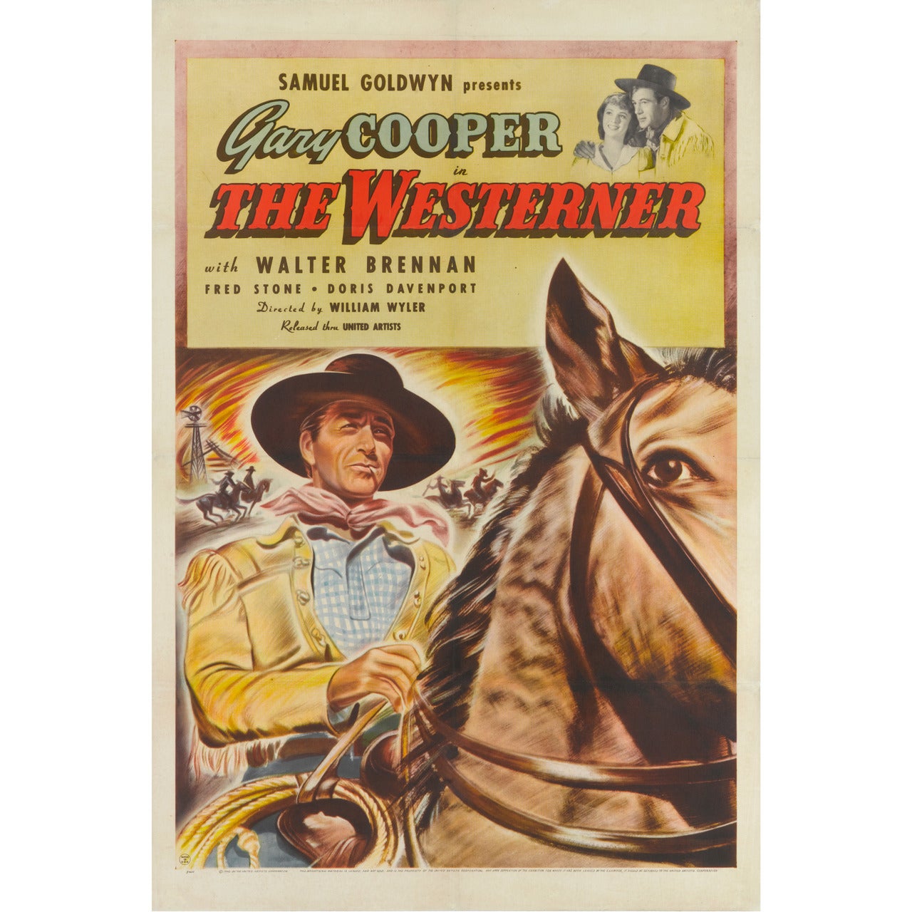 Film Poster for, "The Westerner"