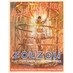 Vintage Film Poster for, "Zouzou"