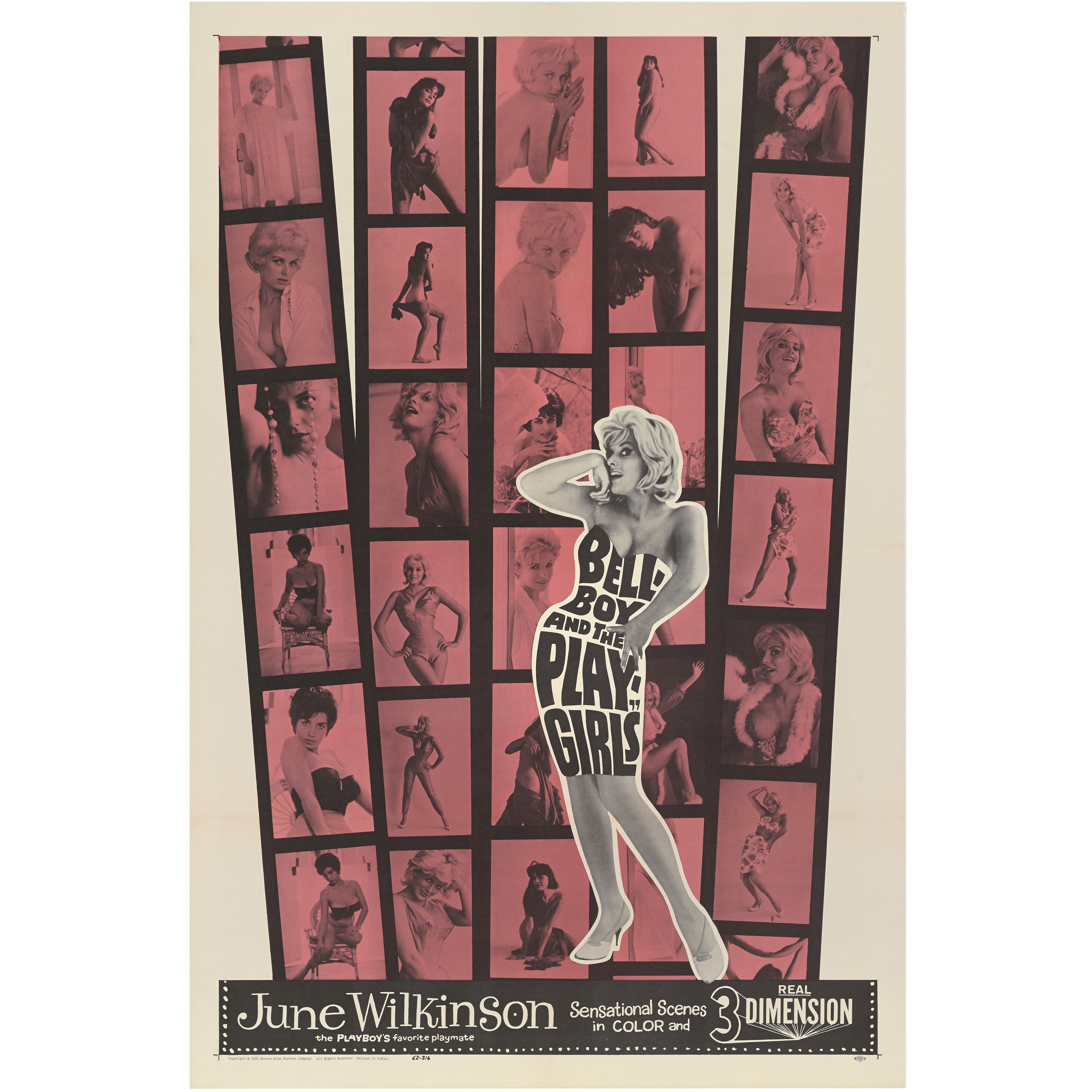 « The Bellboy And The Playgirls », affiche d'origine du film américain