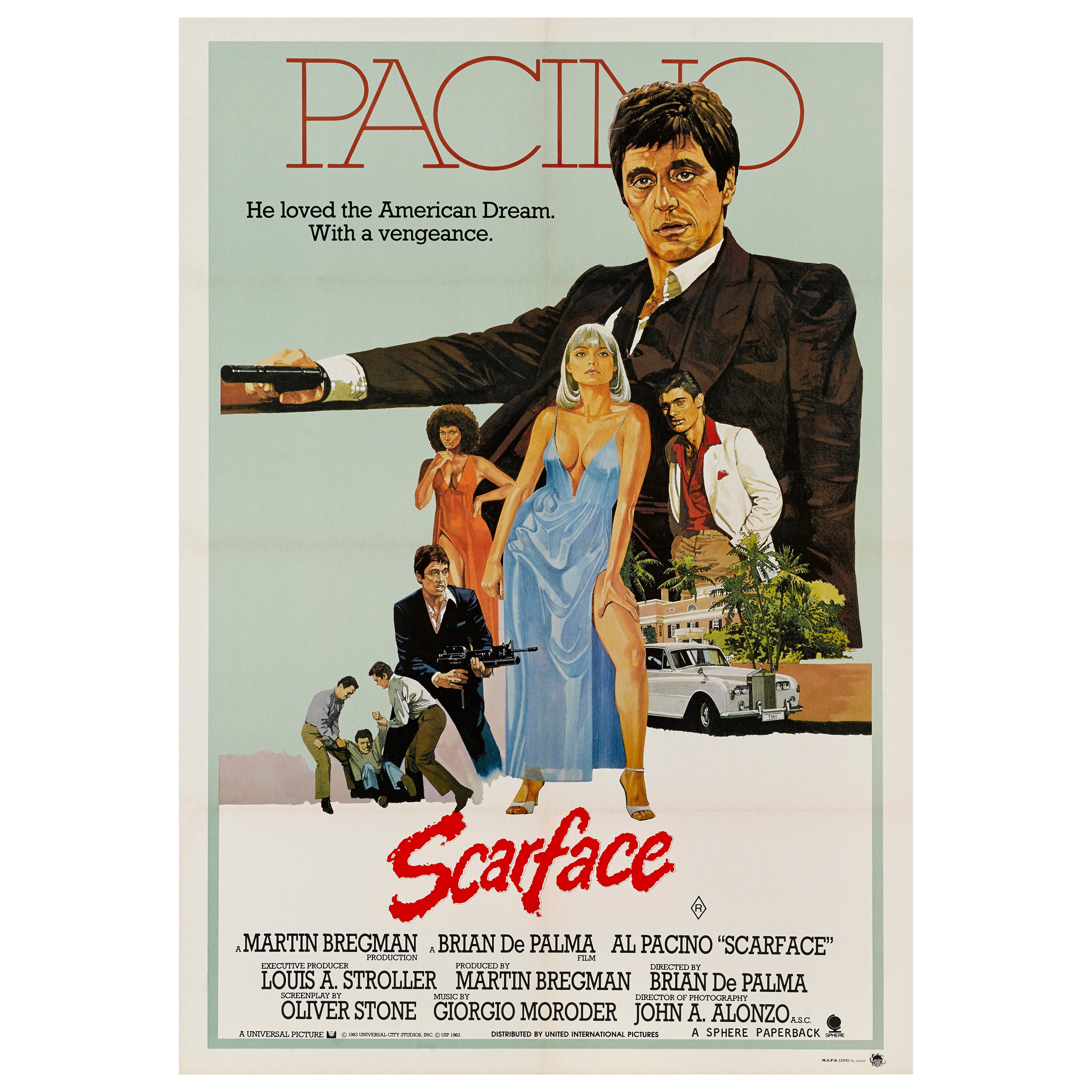"Scarface, " Original Australian Movie Poster