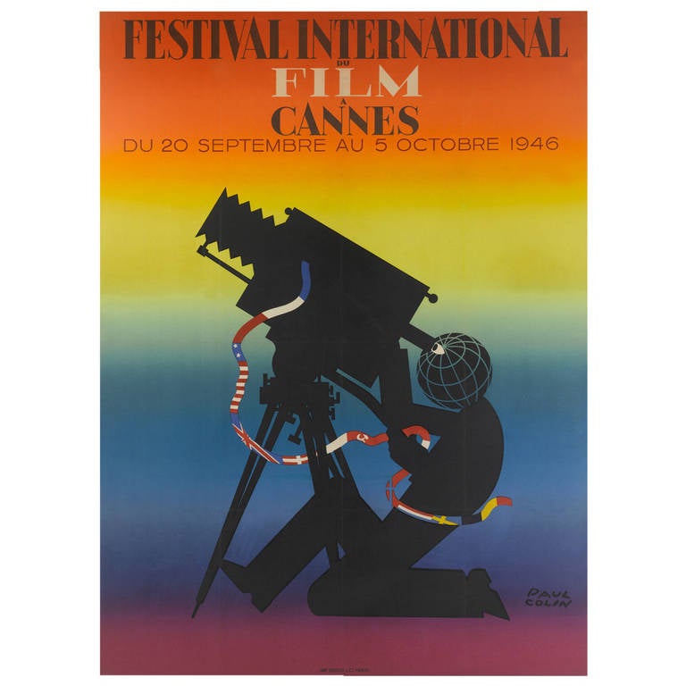 Festival International du Film à Cannes Poster For Sale at 1stdibs