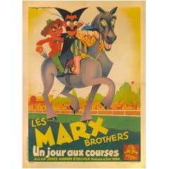 "Day at the Races, Un Jour Aux Courses" Original French Film Poster