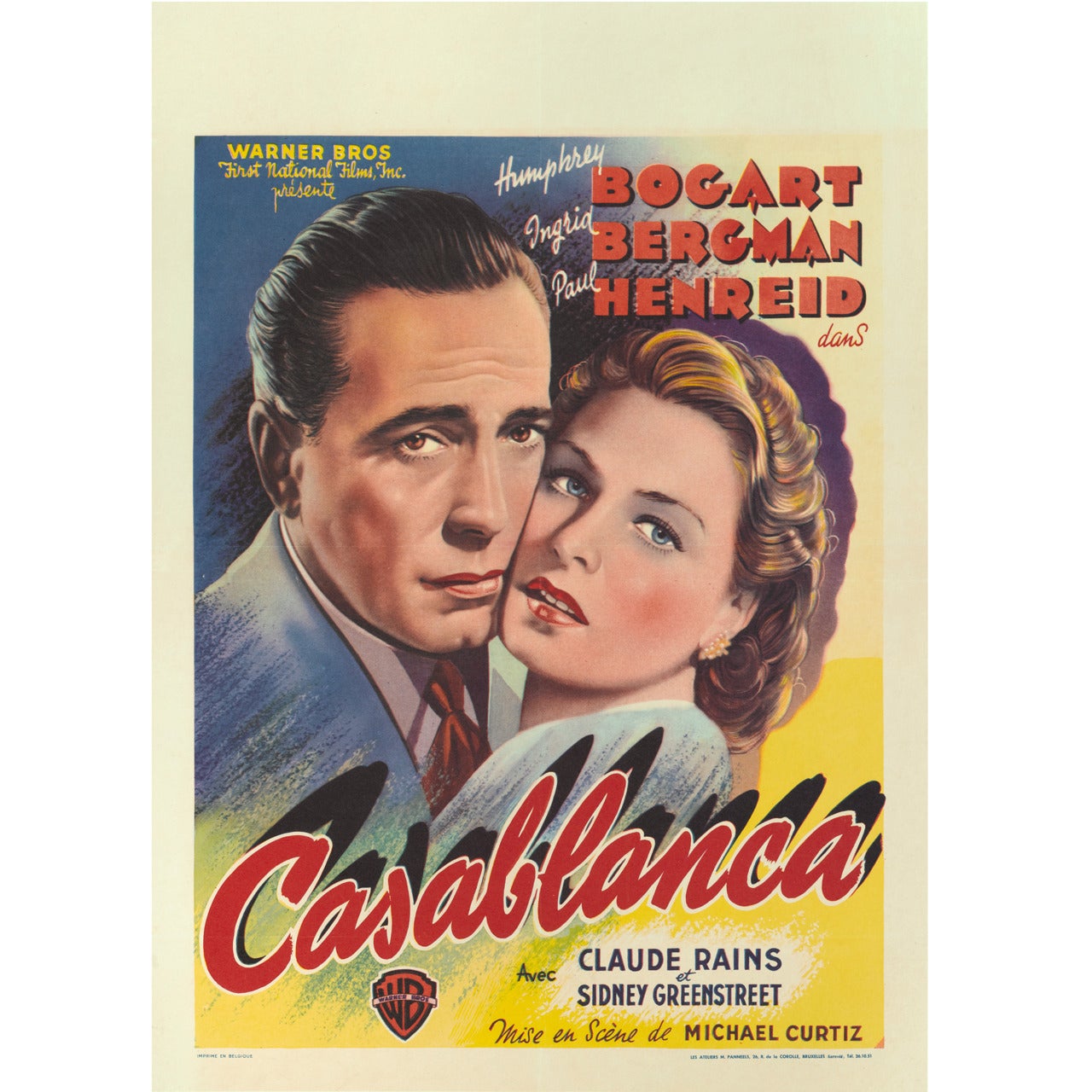 "Casablanca" Original Belgian Film Poster