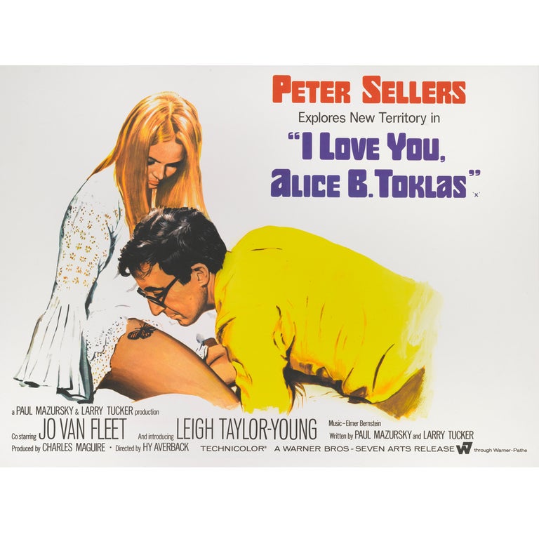 "I Love You, Alice B. Toklas," Film Poster For Sale