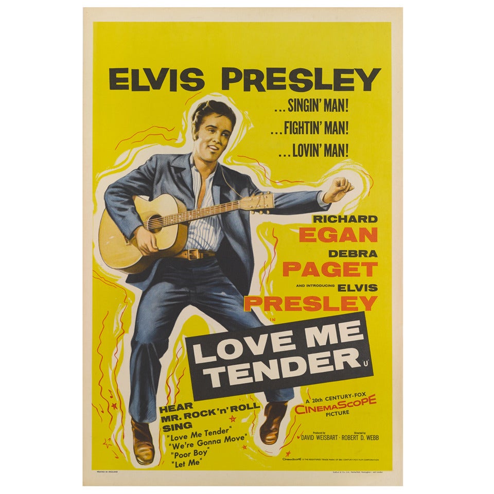 "Love Me Tender" Original British Film Poster