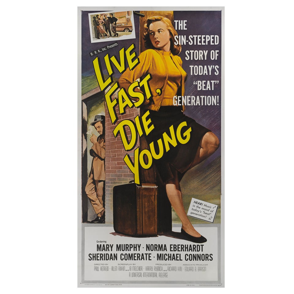 "Live Fast, Die Young, " Film Poster For Sale