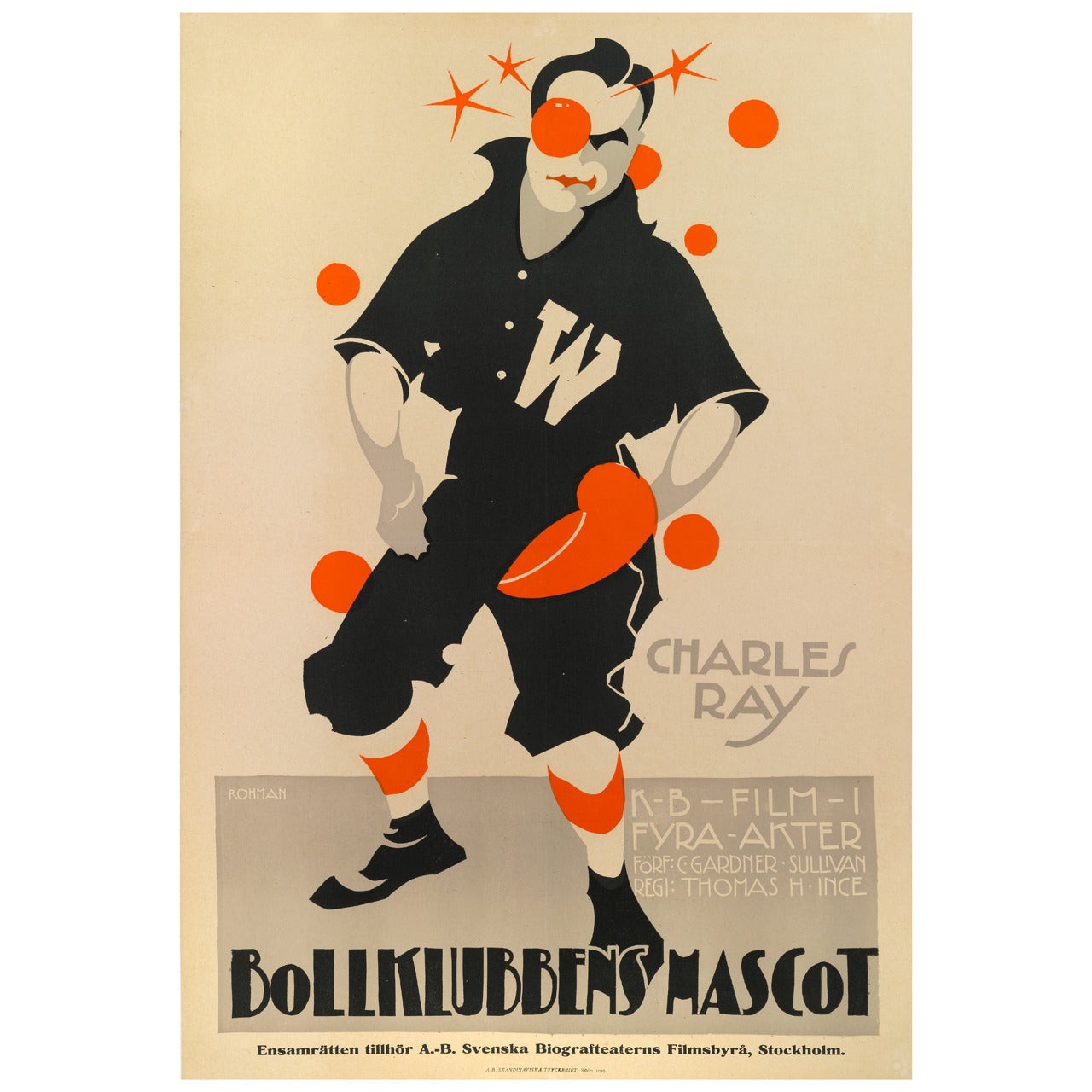 "The Pinch Hitter, Bollklubbens Mascot, " Film Poster