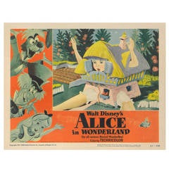 Vintage "Alice in Wonderland," Lobby Card
