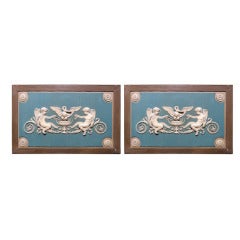 Large Pair of French Directoire Over Door Panels 8