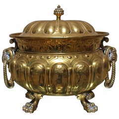 Large 19th Century French Bronze Louis XVI Style Jardiniere with Lid