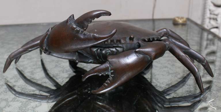 Napoleon III Bronze Crab Inkwell