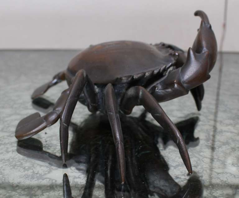 Bronze Crab Inkwell 1