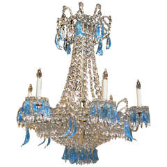 French Directoire Style Iron and Crystal Chandelier 5