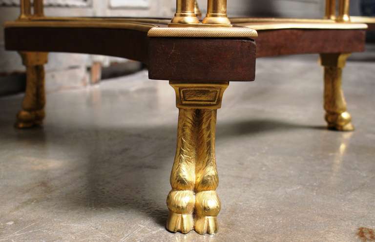 French Louis XVI Style Bronze, Burled Walnut Side Table with a White Marble Top 5