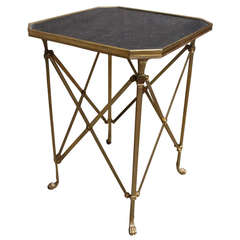 A French Bronze Gueridon with A Dark Grey Stone Top (2 Available)