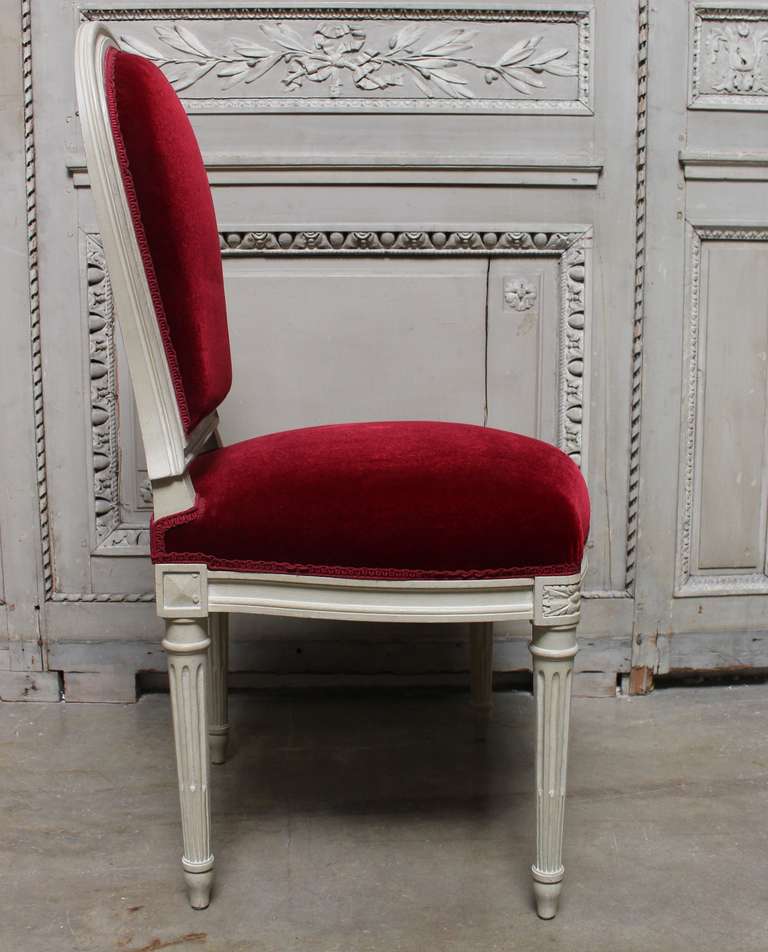 Paint Twelve French Louis XVI Style Large Scale Dining Room Chairs