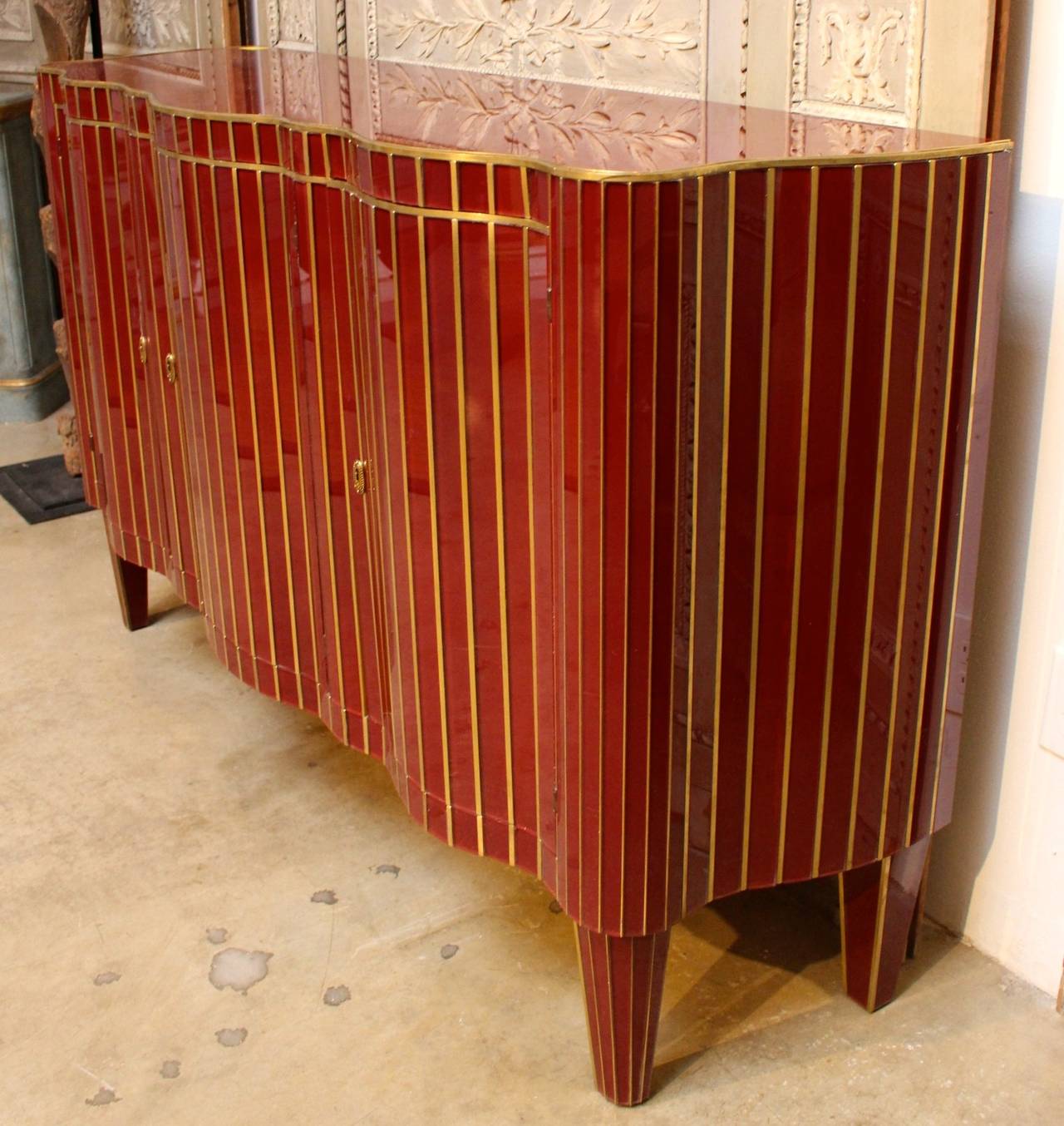 20th Century Italian Murano Glass and Bronze Buffet