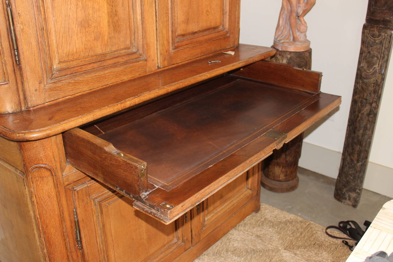 18th Century French Louis XV Carved Oak Cabinet 1