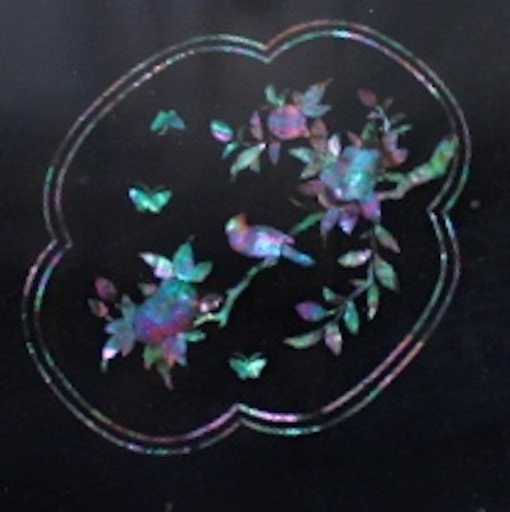 black lacquer mother of pearl coffee table