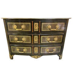 A Parisian Three Drawer Regence Style Commode With Ormulu Mounts