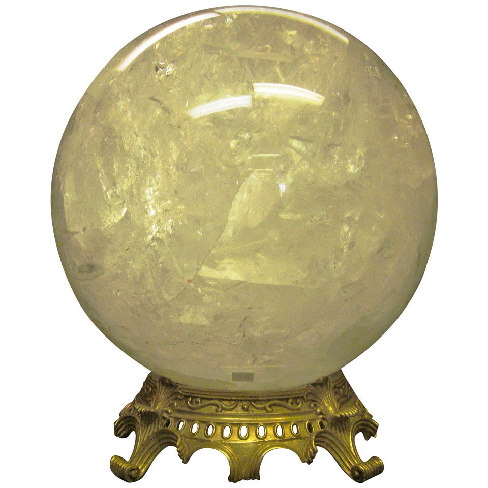 French Rock Crystal Sphere