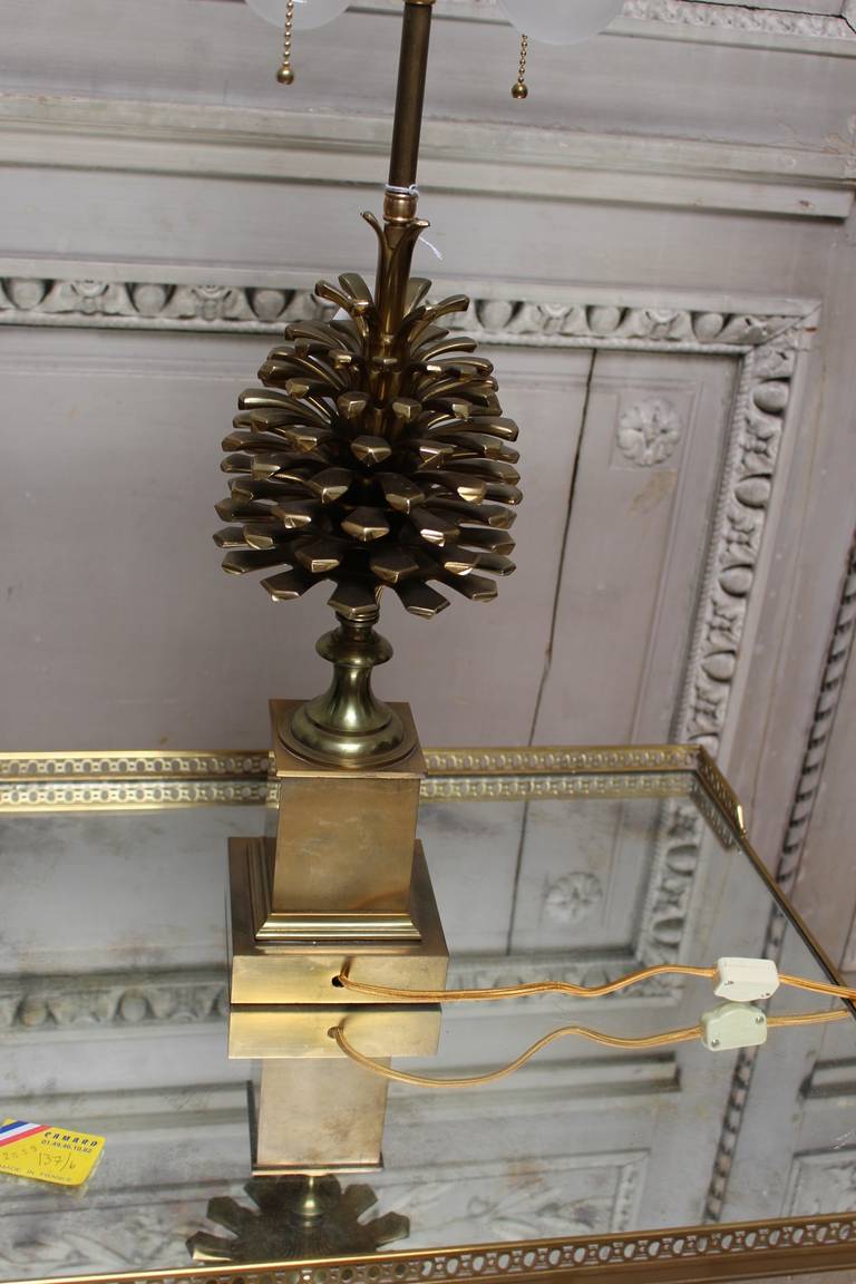 Mid-20th Century Maison Charles Bronze Table Lamp