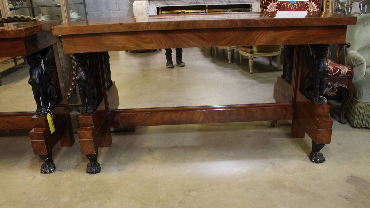 Pair of French Charles X Console Tables In Good Condition In Dallas, TX