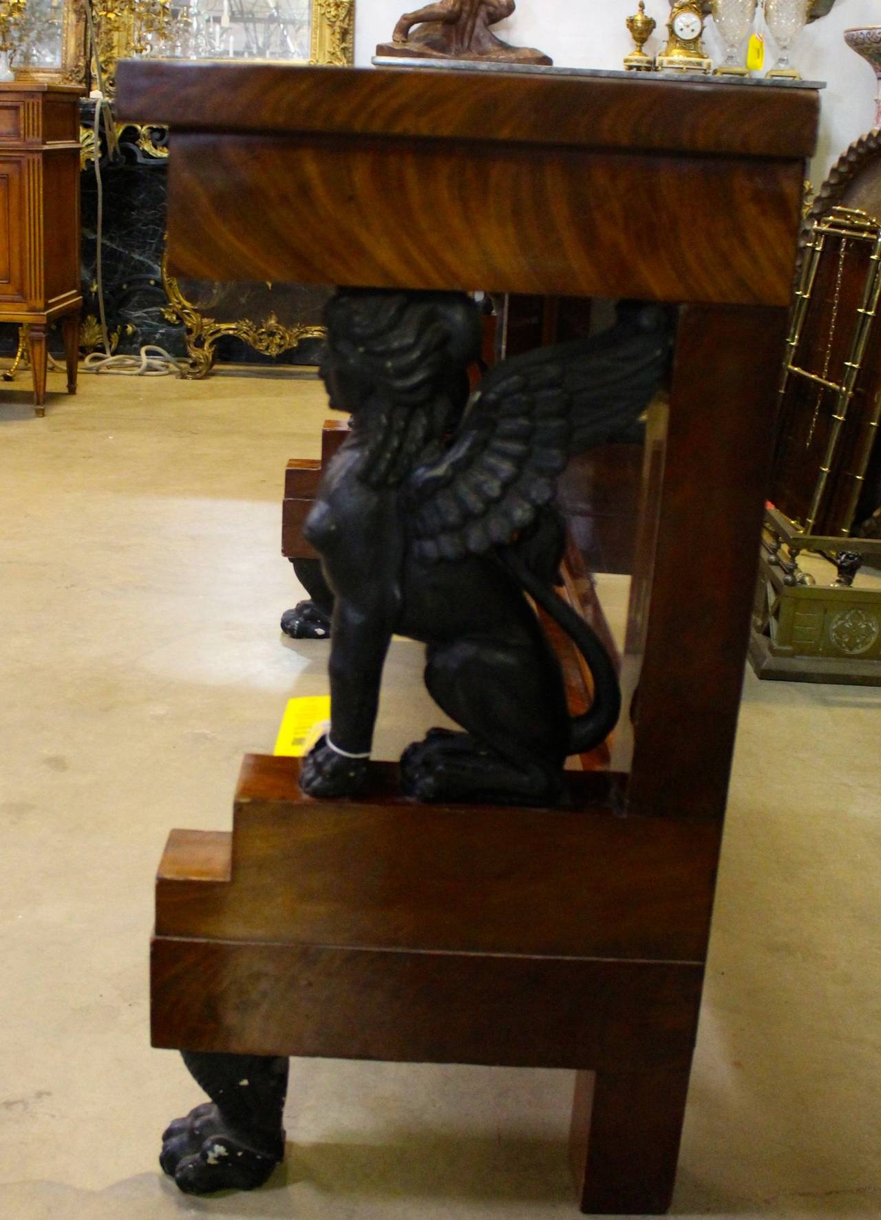 Mahogany Pair of French Charles X Console Tables