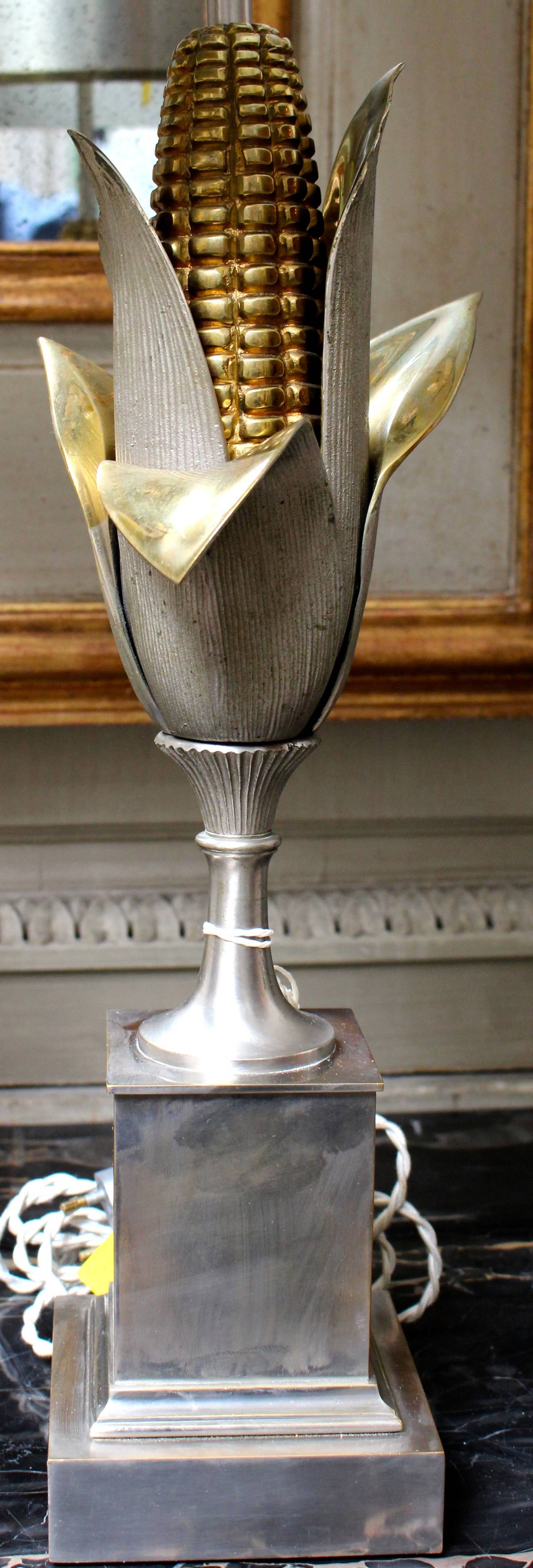 Pair of Maison Charles Corn Lamps In Good Condition In Dallas, TX